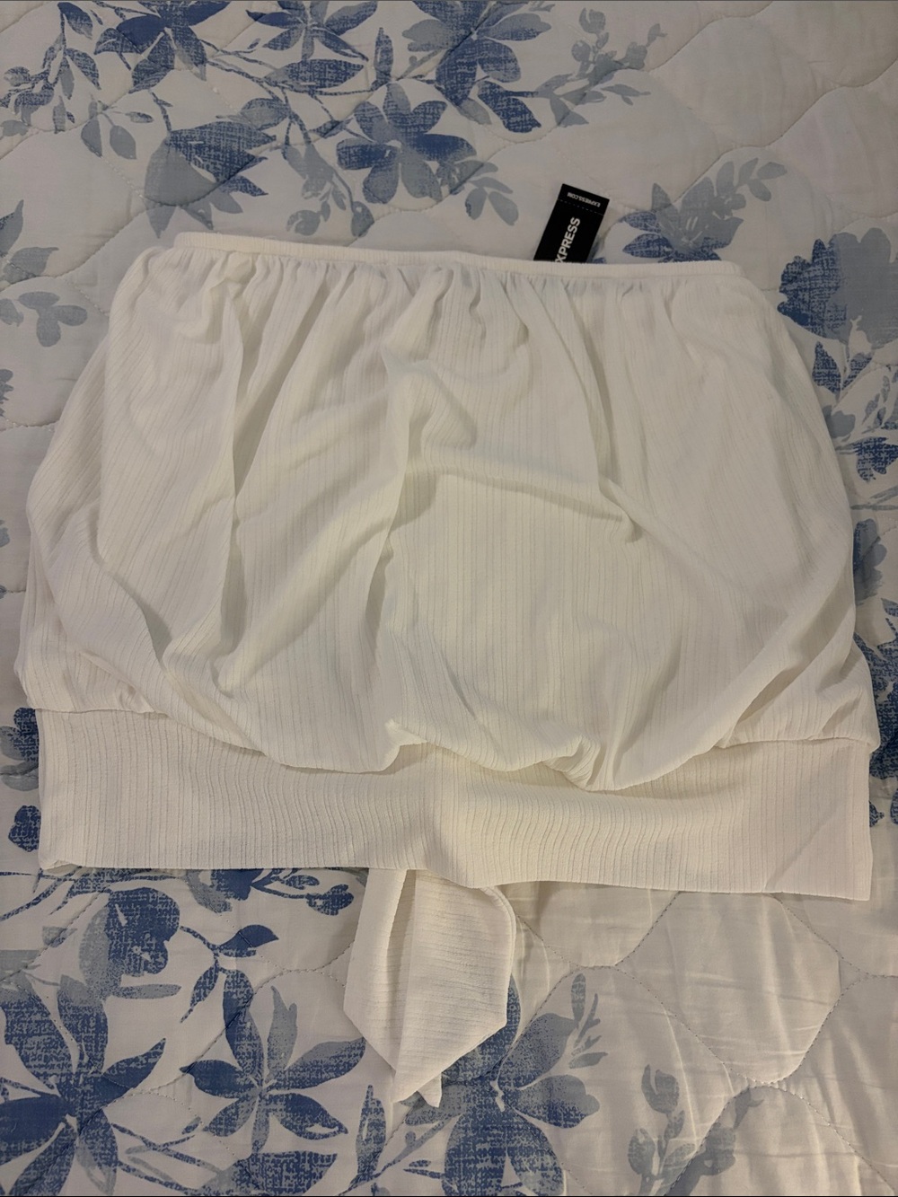 Express white Strapless Band tube Top Sz M nwt